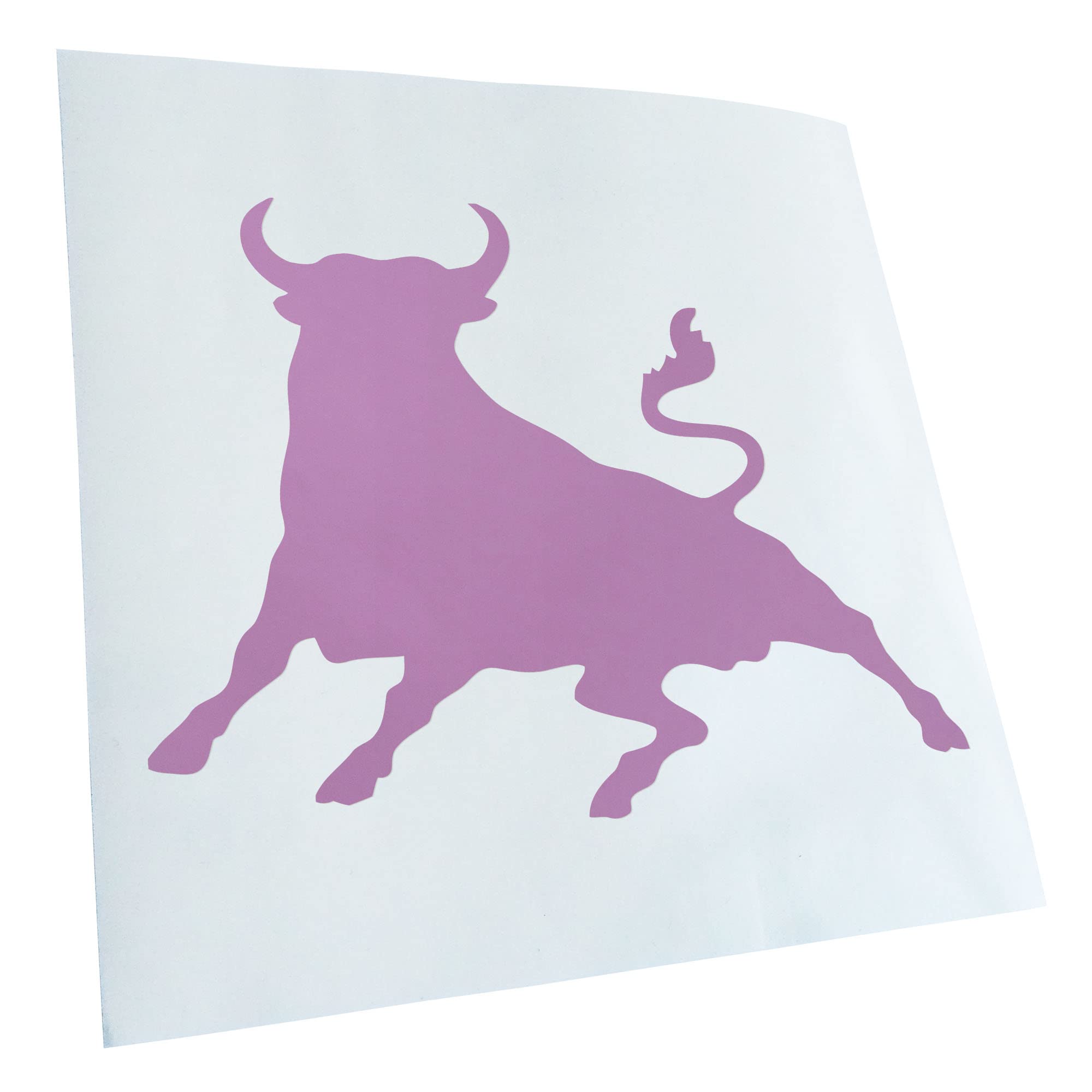 Kiwistar - Car Sticker - Lilac - 24 x 18 cm Taurus Toro Bull - Rear Window Car Sticker Weatherproof for Car Truck Moped Truck - Sticker Exterior Self-Adhesive Tuning Accessories for Window Vehicle