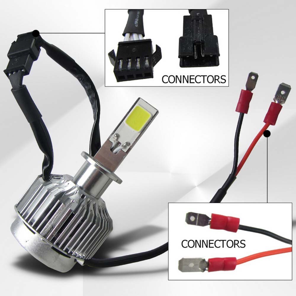 2 x 33 W 12 V LED 3000LM 6000 K faro bombilla Kit de conversión H3 Super brillante