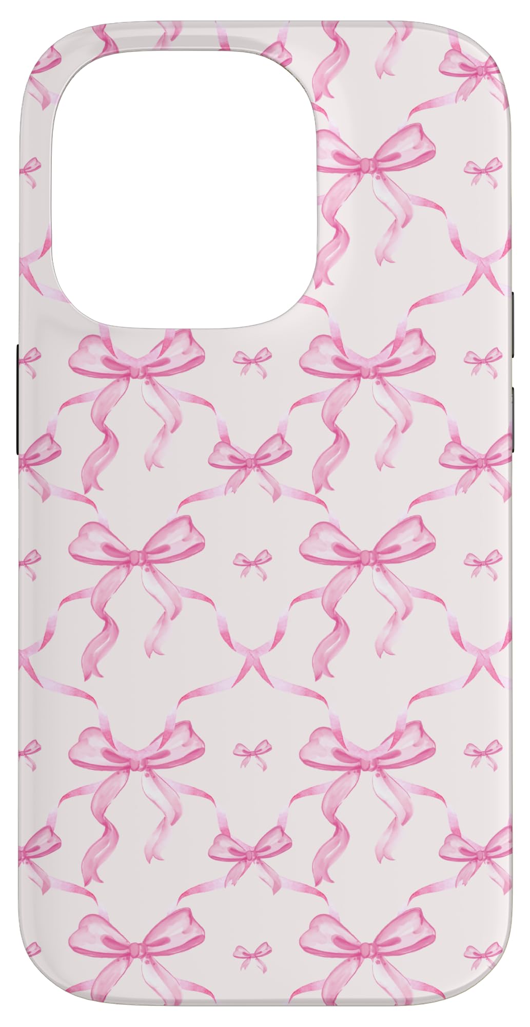 Aesthetic Pink Ribbons and Bows in Watercolor Case for iPhone 14 Pro
