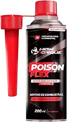 Poison Flex 2.0 Aditivo de Combustível Super Concentrado High Torque, Trata até 80 Litros, Limpeza e Proteção do Sistema de Injeção