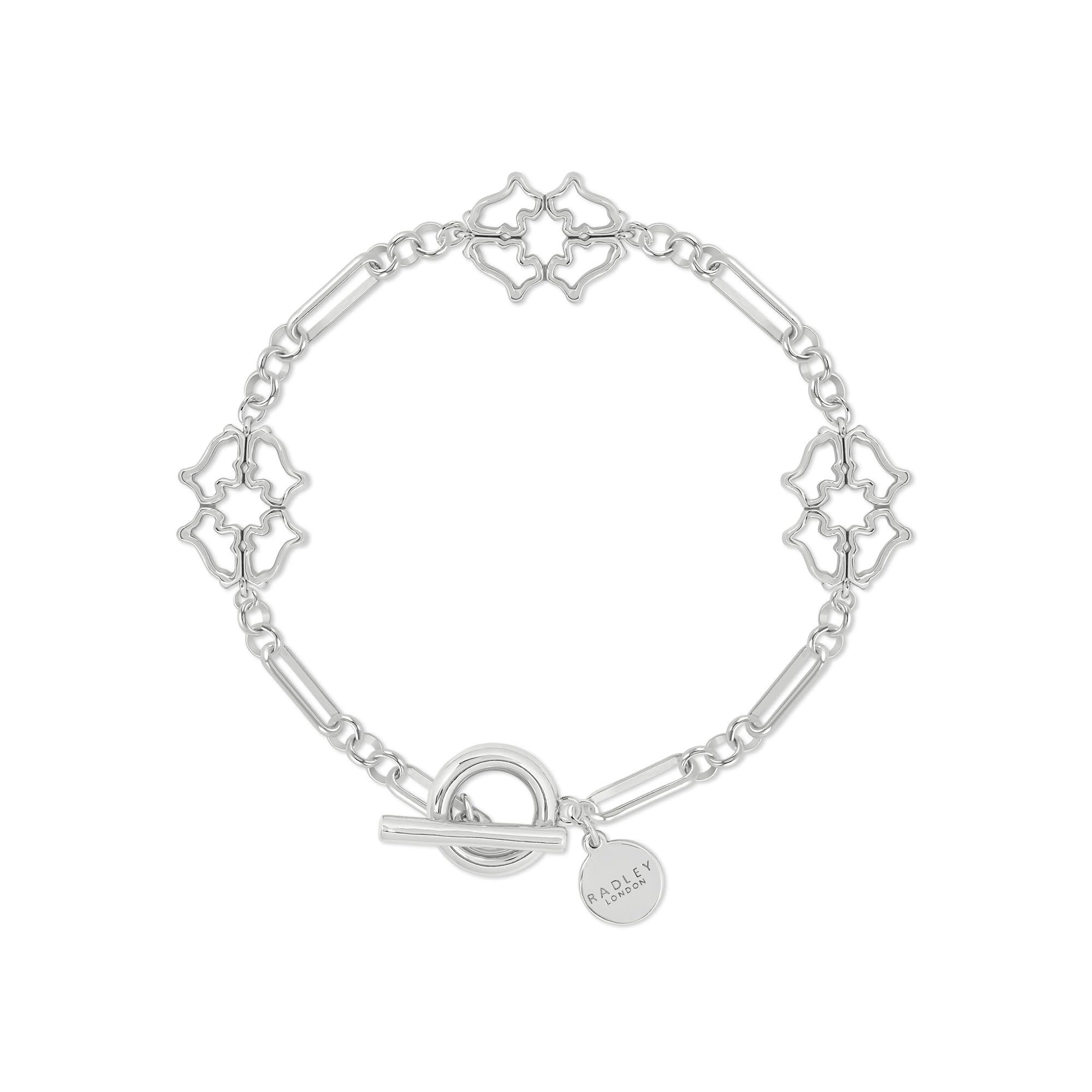 RADLEYWomen's Silver Plated Heirloom Link Toggle T-Bar Bracelet RYJ3381S