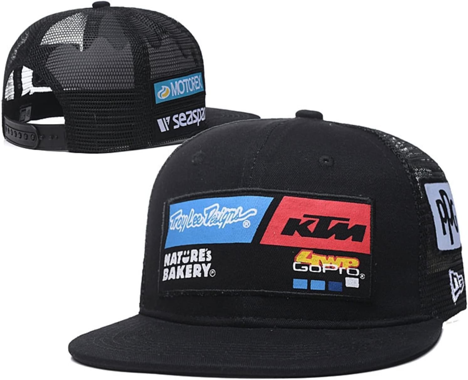 [IR RICE] KTMレーシング キャップサマーオフロードバイク 野球帽レディースとメンズのひさしのついた キャップバイク帽子(