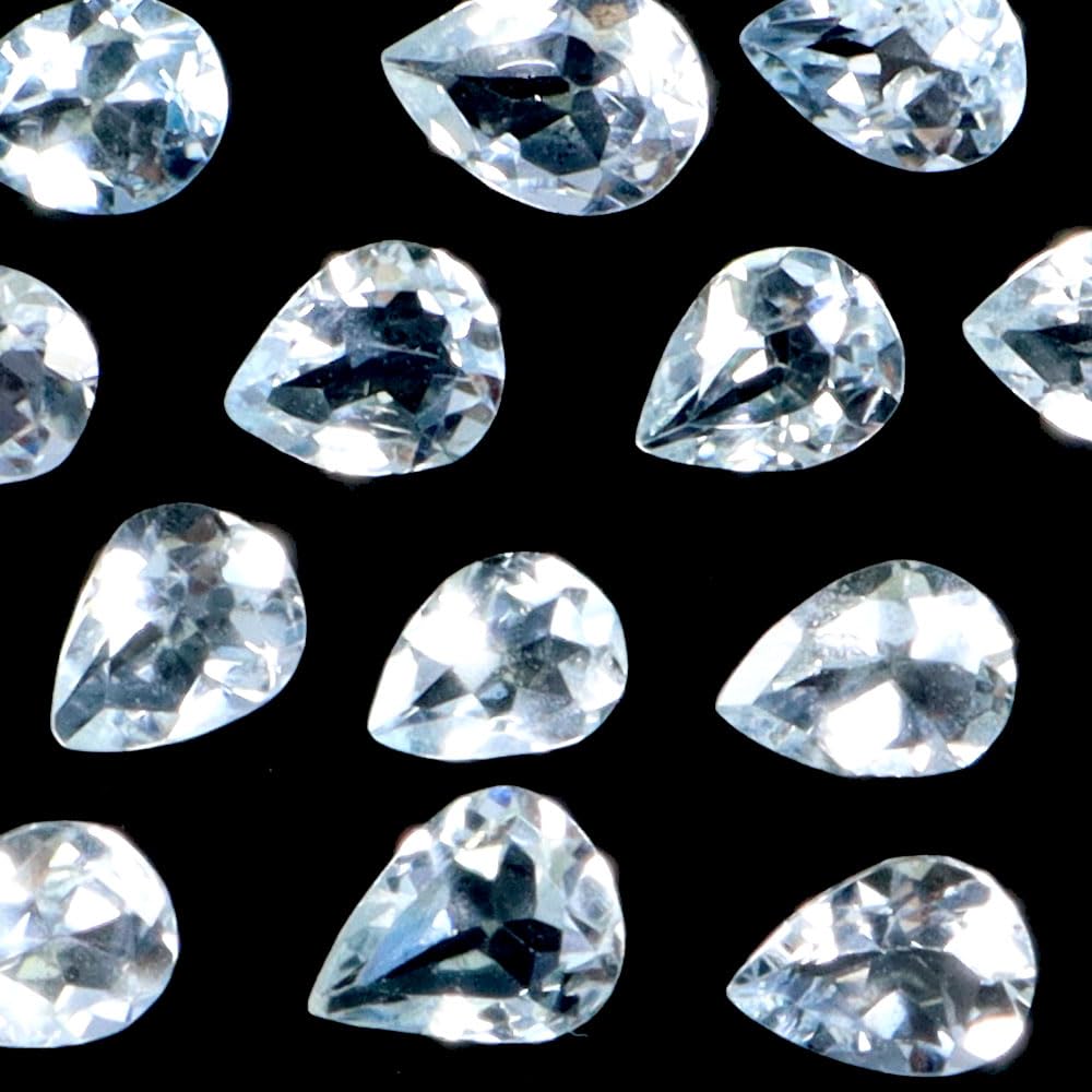 Akwamaryny kamienie naturalne 20 sztuk IF-VVS 4.2ct