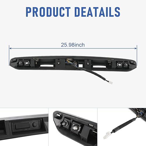 Miniatura 4 de Manija trasera para portón trasero, acabado cromado, montaje de manija abierta exterior compatible con Nissan Pathfinder 2013-2019 Reemplazo #