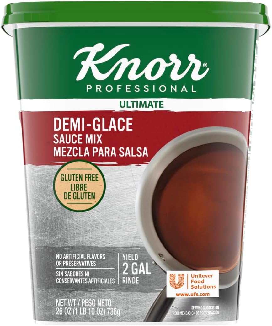 - Professional Ultimate Demi-Glace Sauce Mix Gluten Free, No Artificial Flavors or Preservatives, No added MSG, Dairy Free, 26 oz, Pack of 4