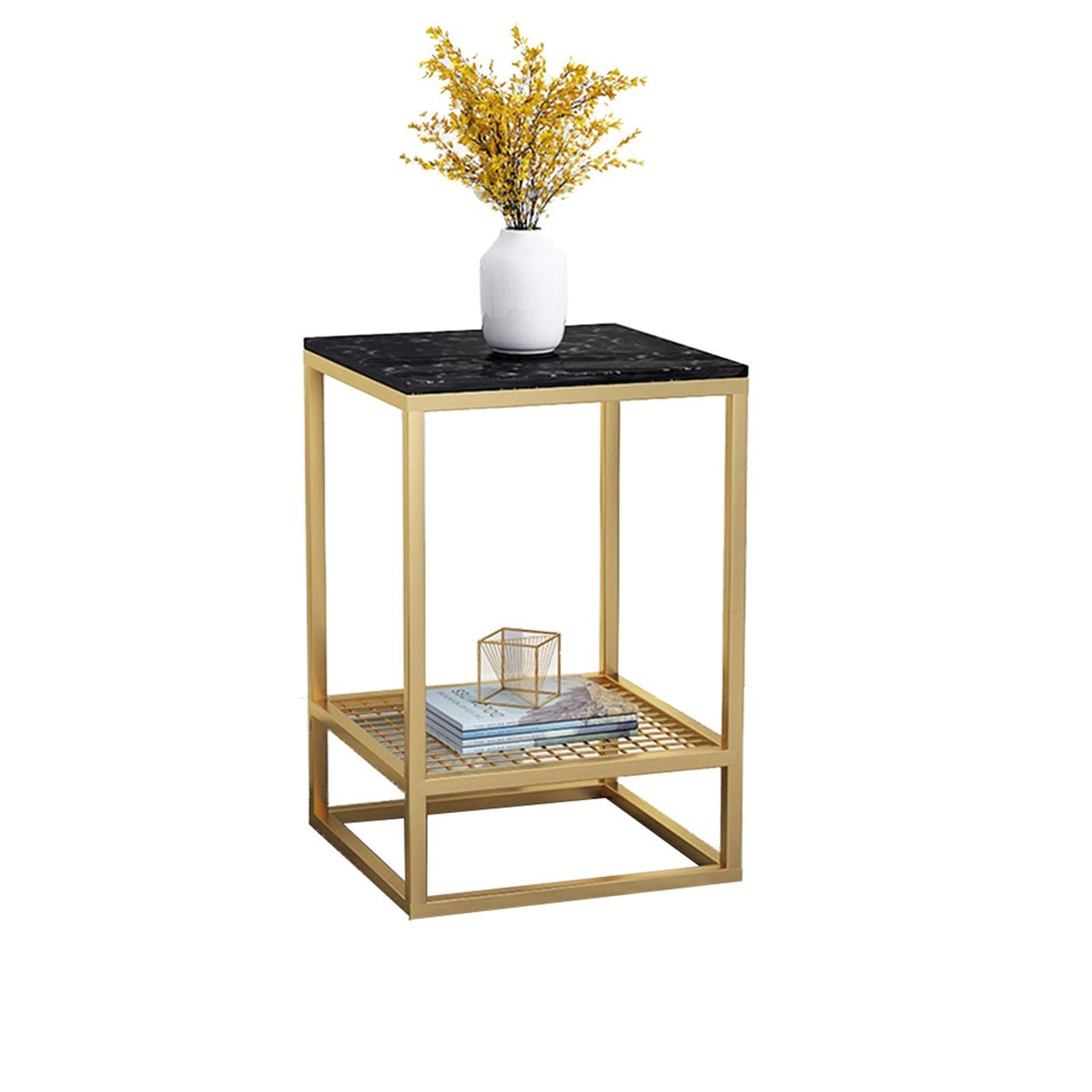 Black M D F Console Table Living Room Bedroom Bedside Table Easy to Clean Corner Table (Metal)