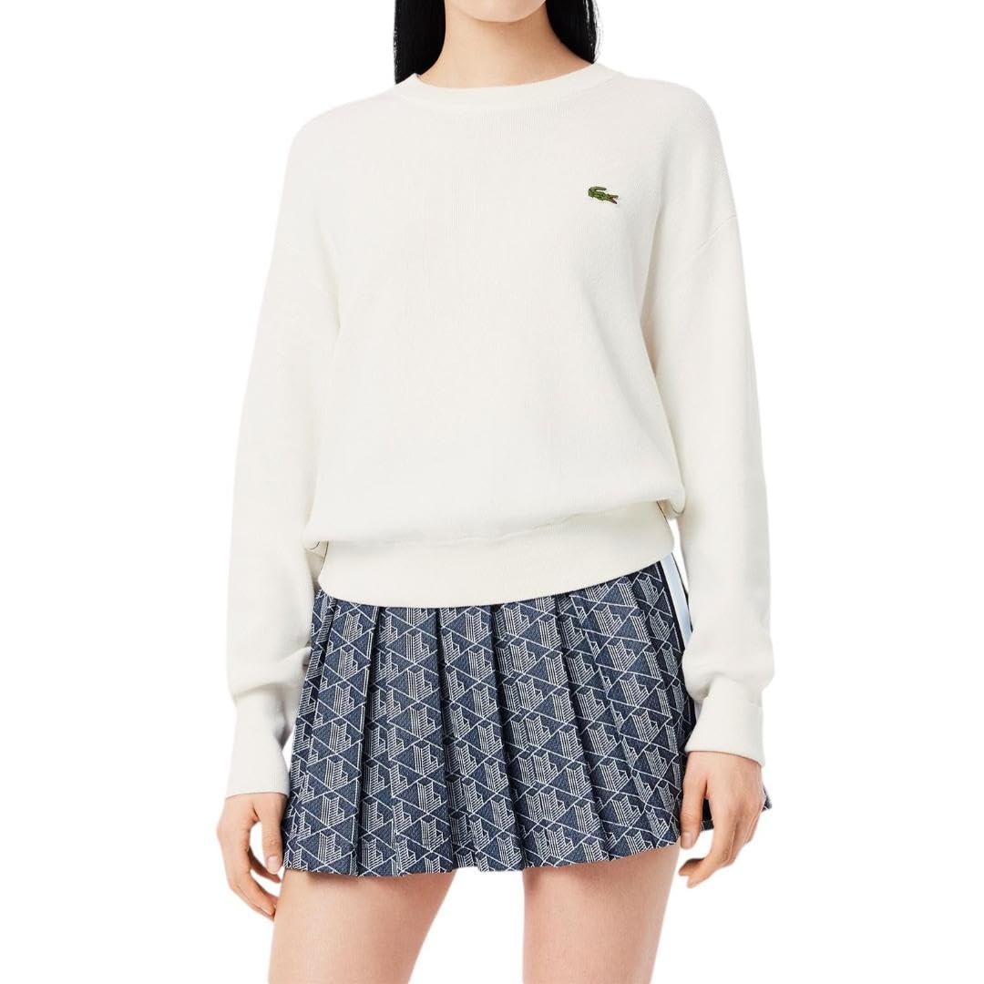 Lacoste Womens Core Collection Regular Fit Crew Neck Long Sleeve Classic Sweater