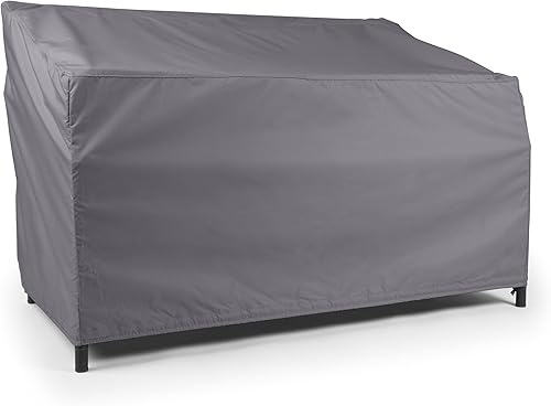 Covermates Funda de sofá biplaza para exteriores, poliéster resistente al agua, dobladillo con cordón, rejillas de ventilación, fundas de asiento y