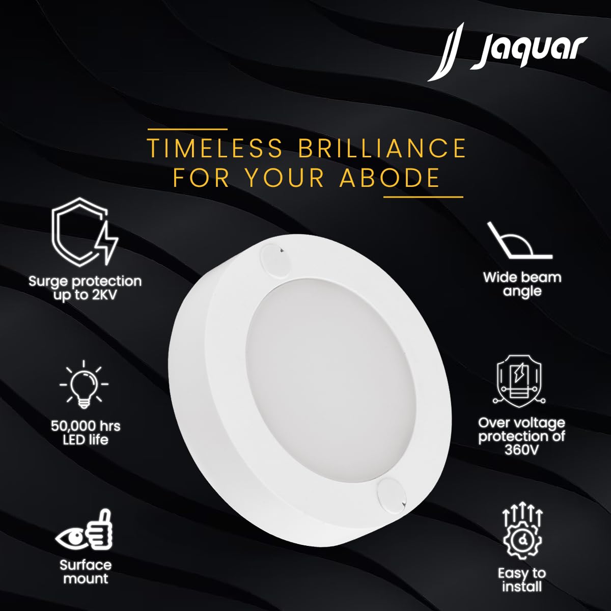 Jaquar 3W Striker Mini Round Surface Ceiling/Downlight | No False Ceiling Required | Surface Ceiling Light for Cabinet, Wardrobe, Office Space | Green (Pack 2) 2