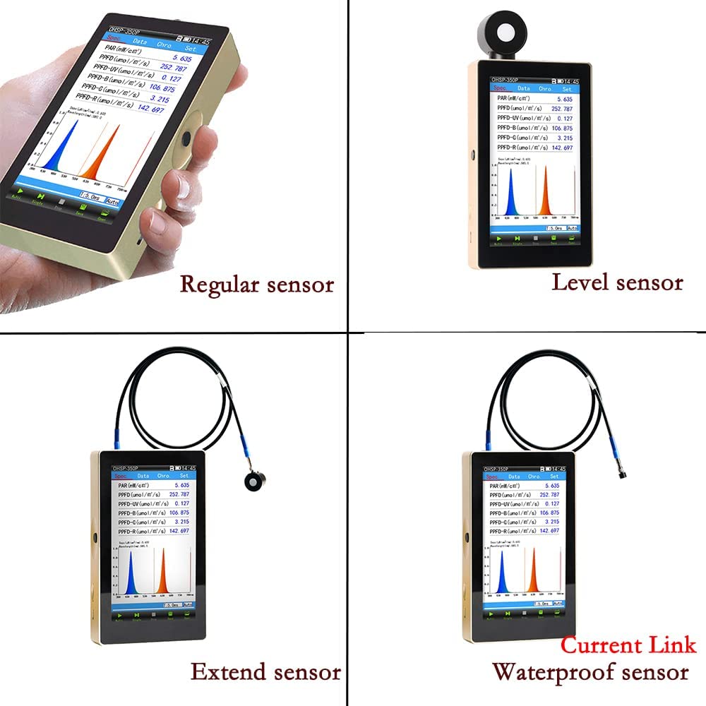 OHSP350P PAR PPFD Spektrometer wasserdichter Sensor HOPOOCOLOR