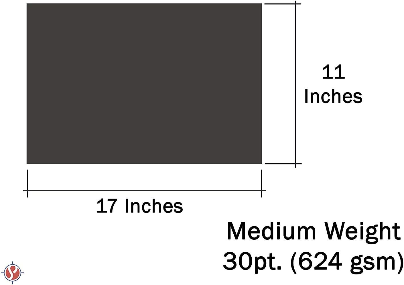 Black Chipboard - Cardboard Medium Weight Chipboard Sheets - 10 Per Pack | 11 x 17 Inches