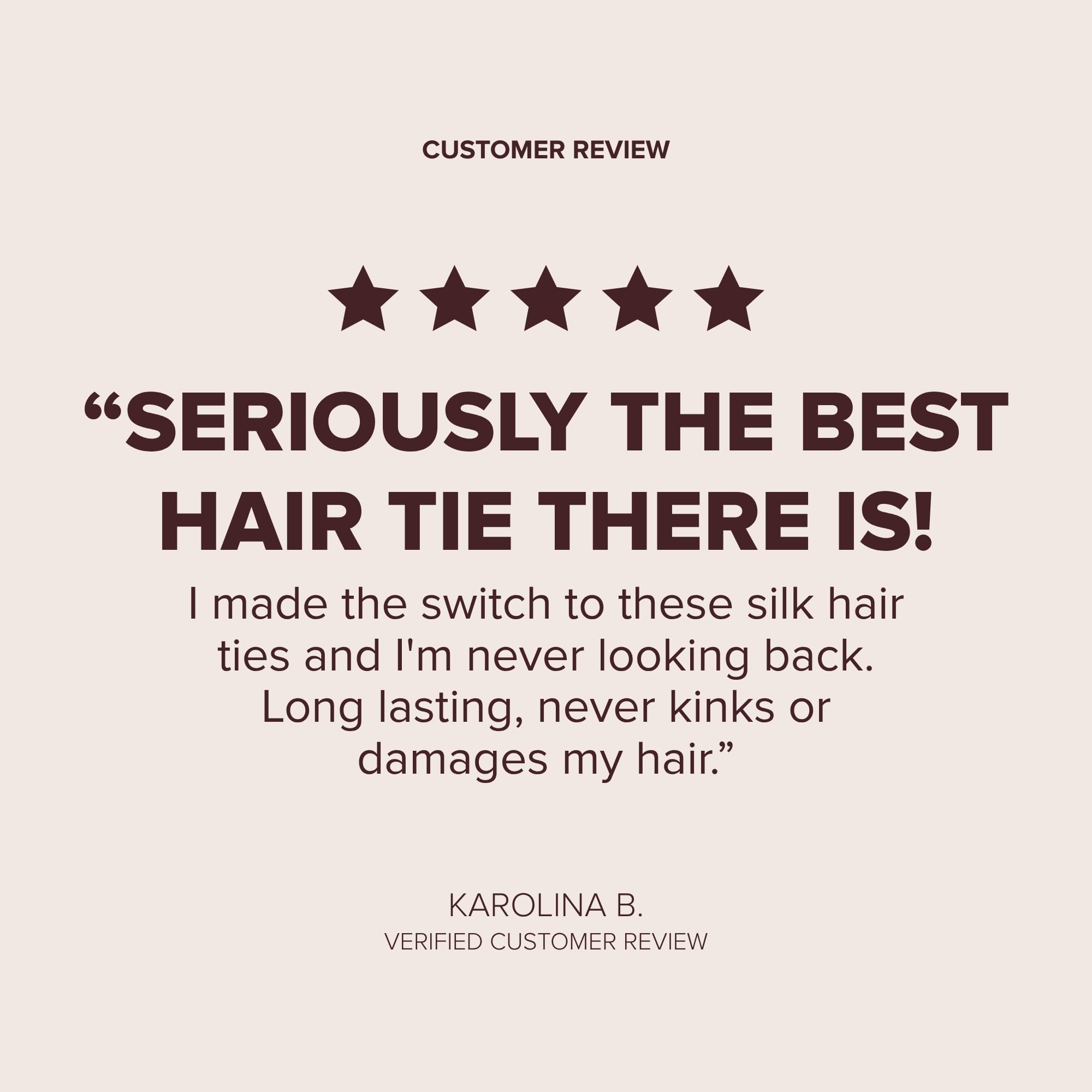 SILKE - Cintas para el cabello, coco, 100 % seda de lujo para el cabello, paquete de 6, lazos de seda para el cabello, sin daños, coleteros para mujeres, para todo tipo de cabello y estilos