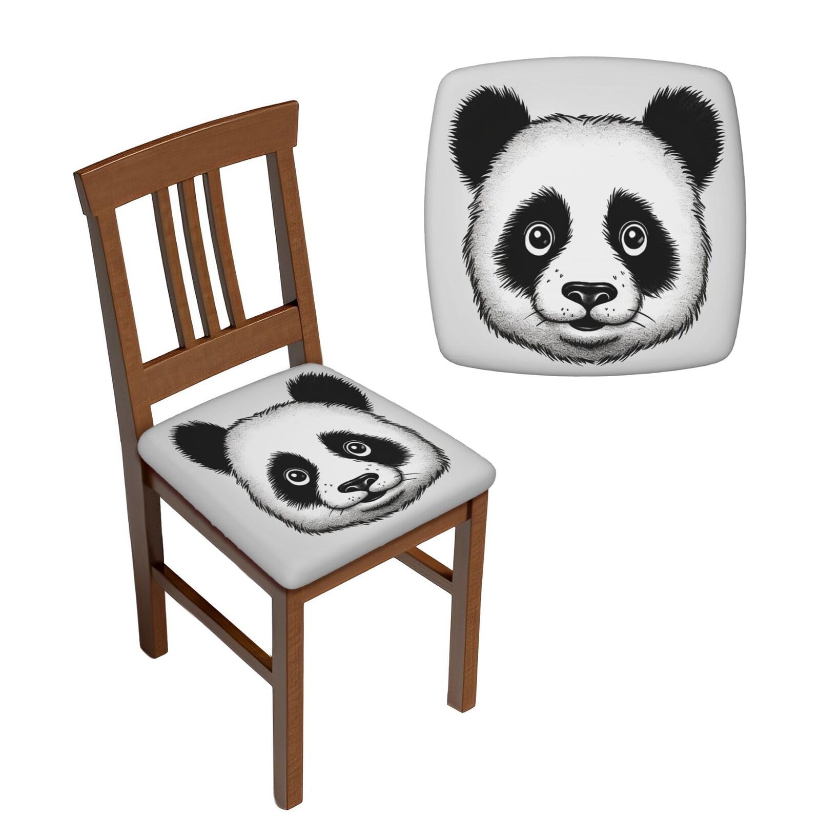 Housses pour chaises de salle à manger motif panda lot de 6 déco cuisine