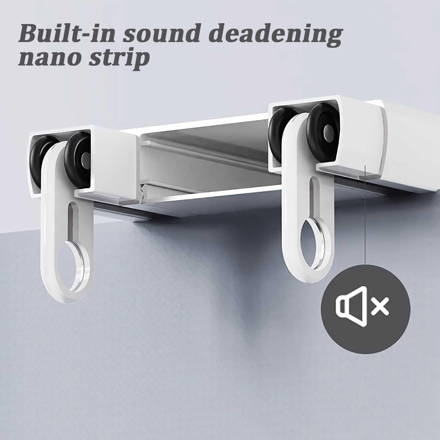 Système de tringle à rideaux double voie en aluminium – Tringle à rideaux de 1,8 m / 5.9ft montée au plafond pour rideaux coulissants lisses et solutions polyvalentes de décoration d'intérieur