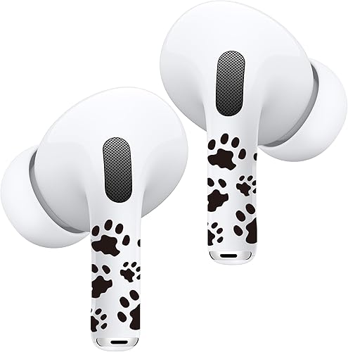 RockMax Funda universal para AirPods Pro 3Pro 2Pro, calcomanía de pata de gato negro para Air Pods Gen 1234, compatible con funda de AirPod,