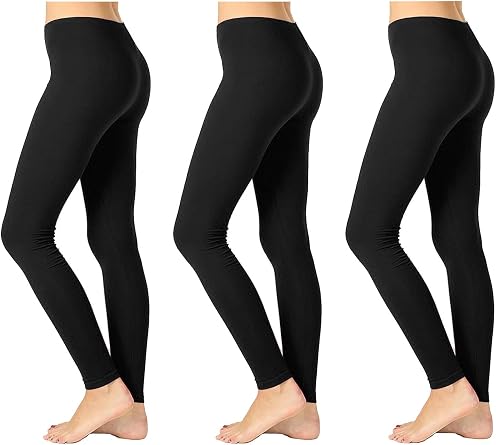 KOGMO Womens Premium Cotton Full Length Leggings Multi Colors S-XL