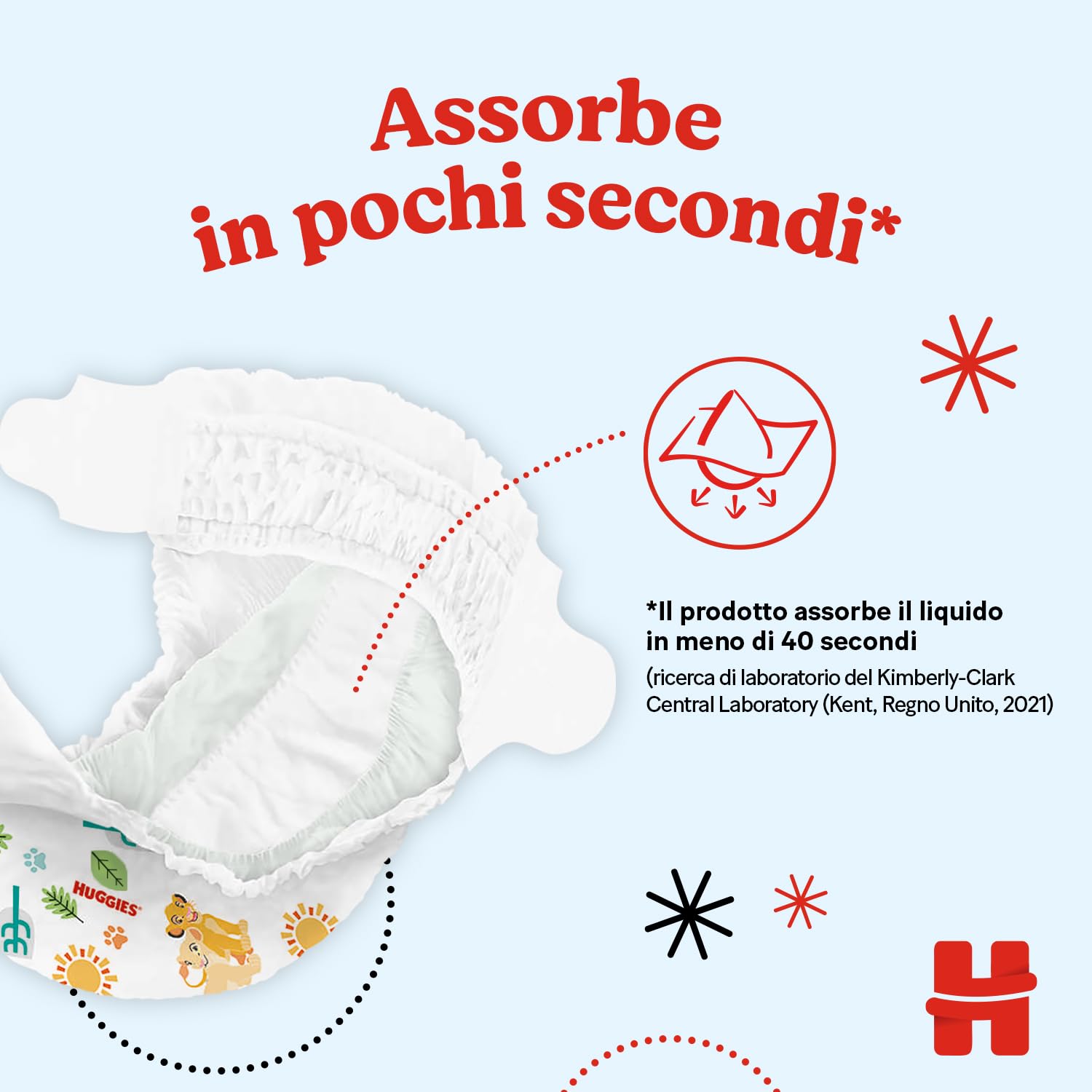 Huggies Classic, Pannolini Taglia 5 (11-25Kg), Protezione completa, Pacco Jumbo, 84 Pz