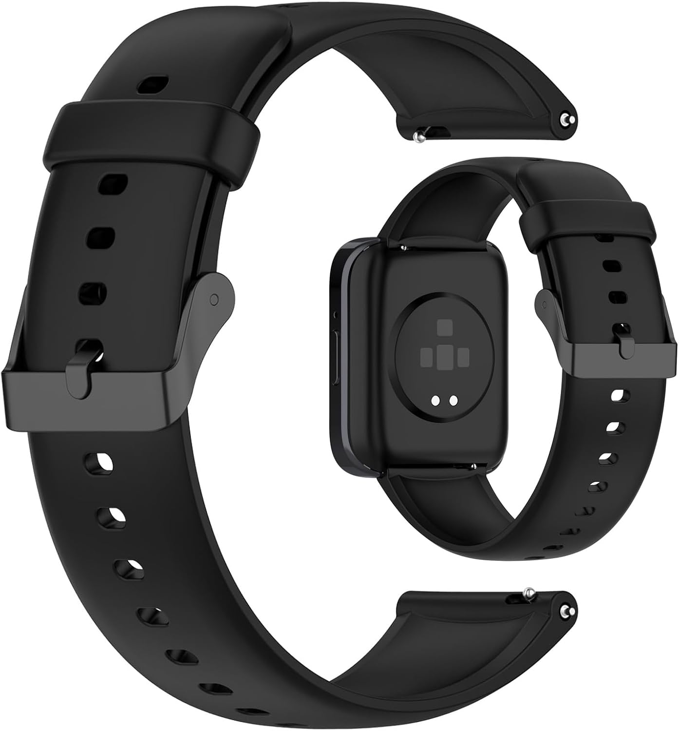 MOTONG Compatible with SKG V9 Pro Replacement Band - Replacement Silicone Wrist Watch Band Strap Compatible with SKG V9 Pro(Black)
