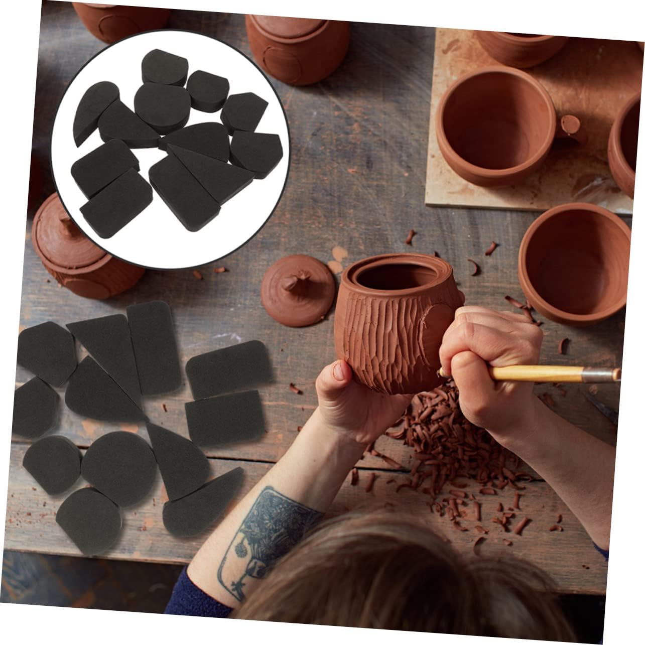 24pcs EVA Mug Handle Molds for DIY Clay Cup Making Tools