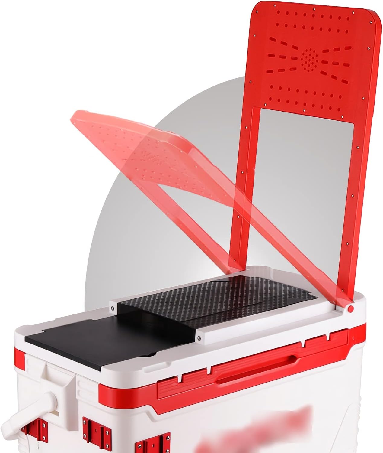Toolbox Tackle Box Fishing Box Thickened Can Sit on Multifunctional Keep Fresh Tackle Storage Cooler with Foldable Backrest Large Sea Fishing 42L Fishing Tackle
