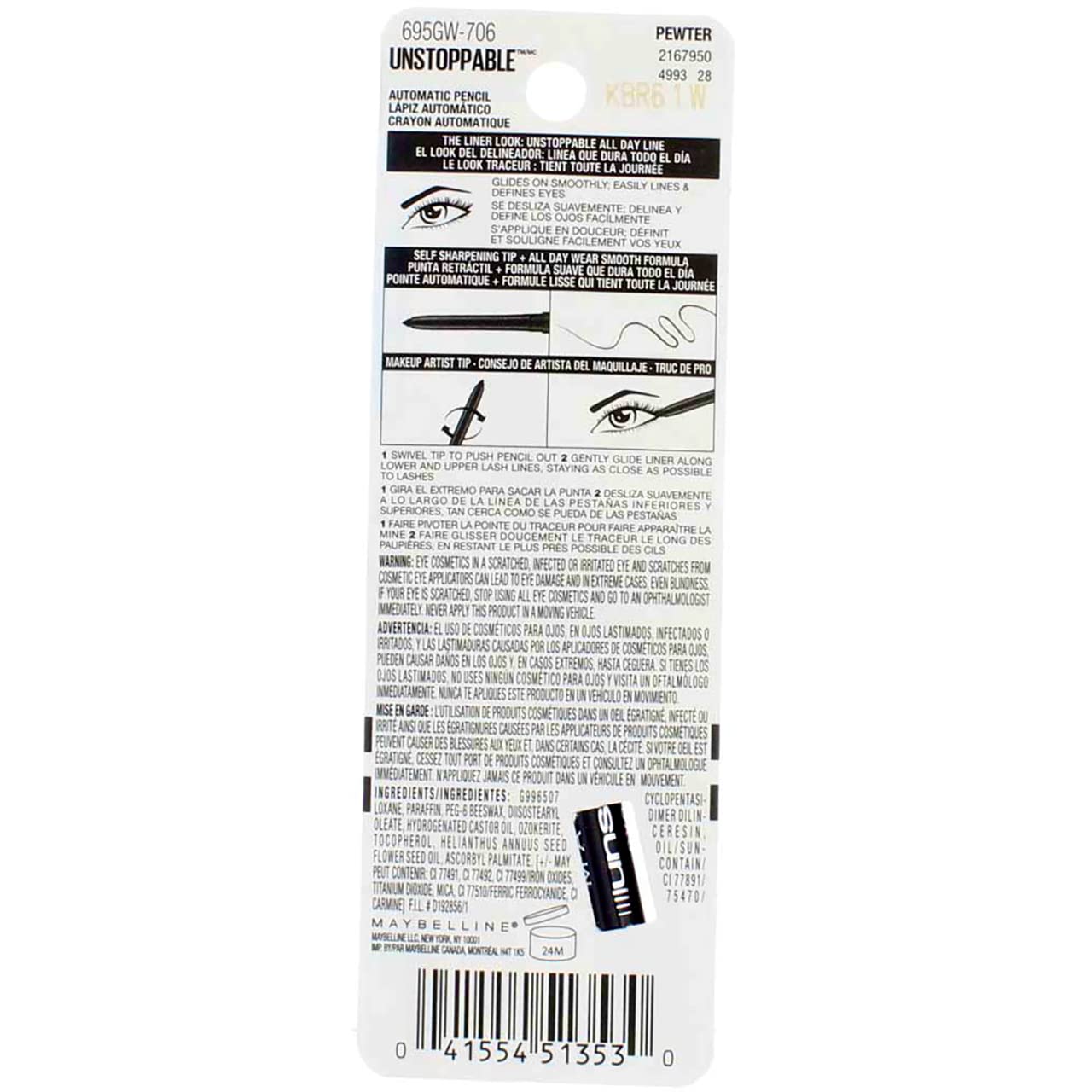 Maybelline Unstoppable Eyeliner - Pewter - by Maybelline