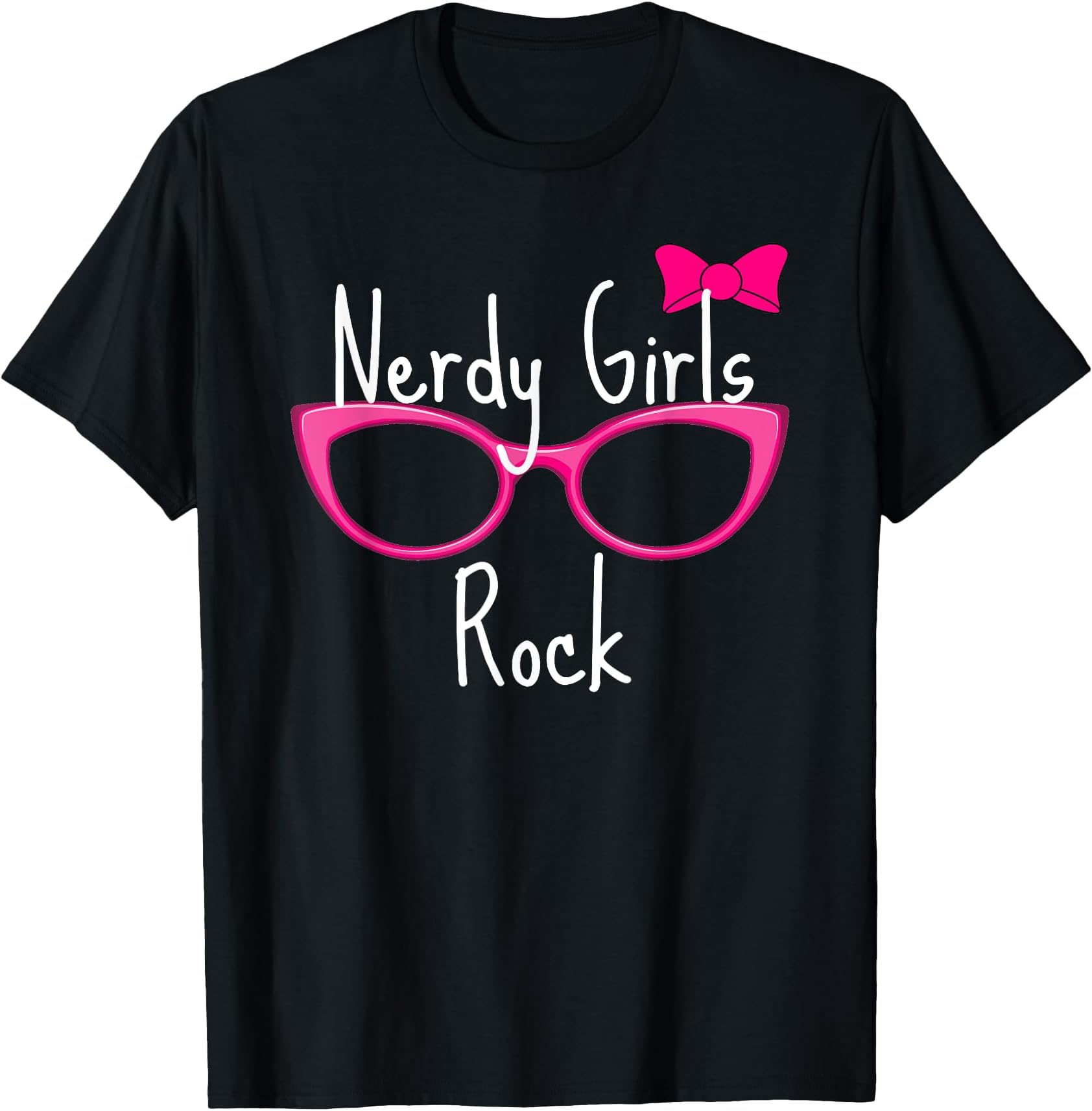 Nerdy Girls Rock T Shirt Gamer Geek Chic Fun Cute Nerd Shirt T-Shirt