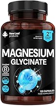 Magnesium Glycinate Supplements - 1040mg of Magnesium - 120 High Strength Capsules Providing 208mg Elemental Per Serving - Pure Active Ingredient - UK Manufactured by New Leaf Products