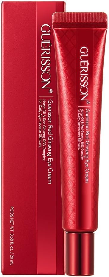 GUÉRISSON Red Ginseng Eye Cream 0.68 fl.oz. (20ml) - Contained Horse Oil & Red Ginseng Extract, Powerful Hydrating & Nourishing Eye Cream