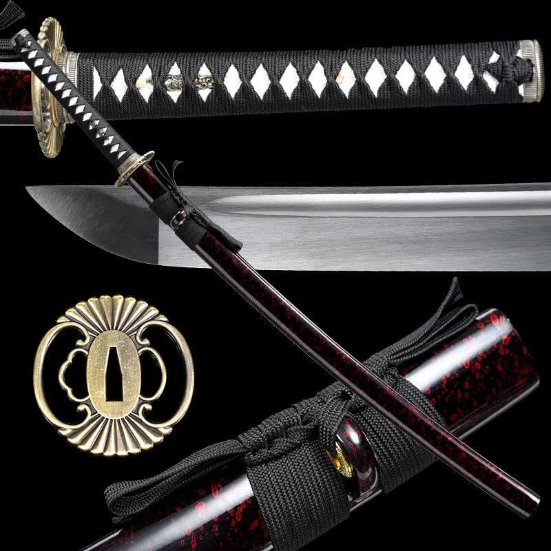 Miniatura 7 de ttamankua Espada samurái hecha a mano 1060 de acero al carbono japonés Katana Sharp Collection