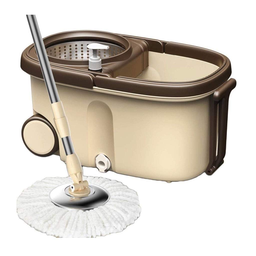 rotary mop, Spin Mop Bucket Set for Home Kitchen Floor Cleaning Wet Dry Usage on Hardwood
