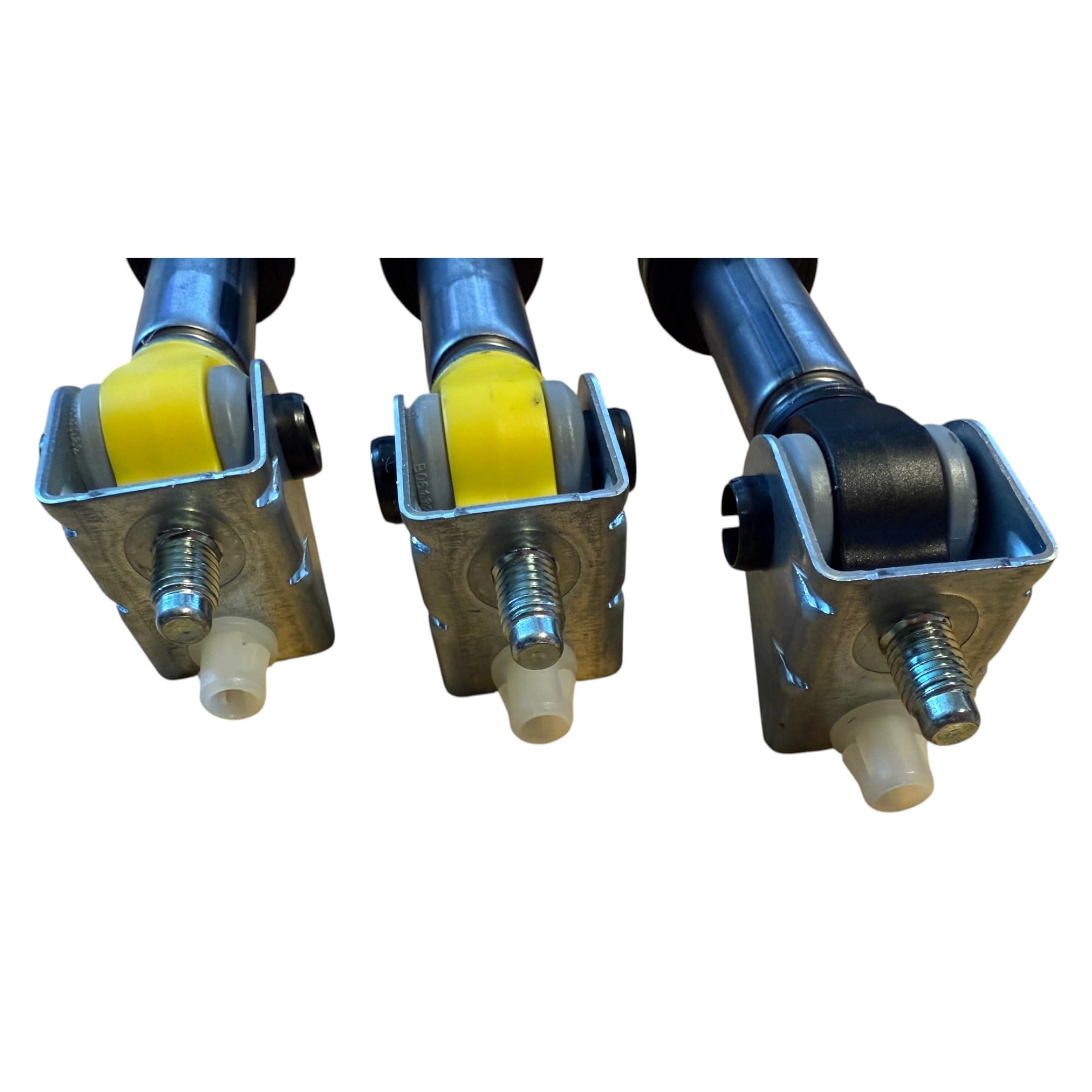SUSPA RD18 Stoßdämpfer 3er Set passend für Miele Waschmaschine – Ersatz für 9850882, 9850883, 9850884, 9850885 – Waschmaschinen Dämpfer schwarz/gelb – Vibrationsdämpfer & Schwingungsdämpfer