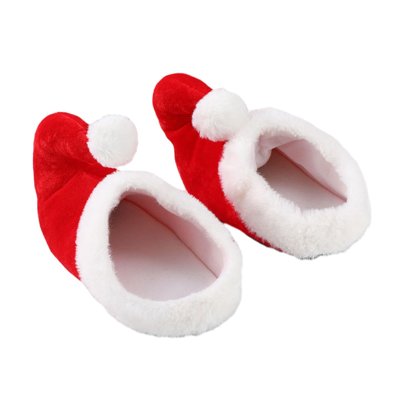 Christmas Slippers Footwear Short Plush House Shoes Winter Warm Slipper-image-46