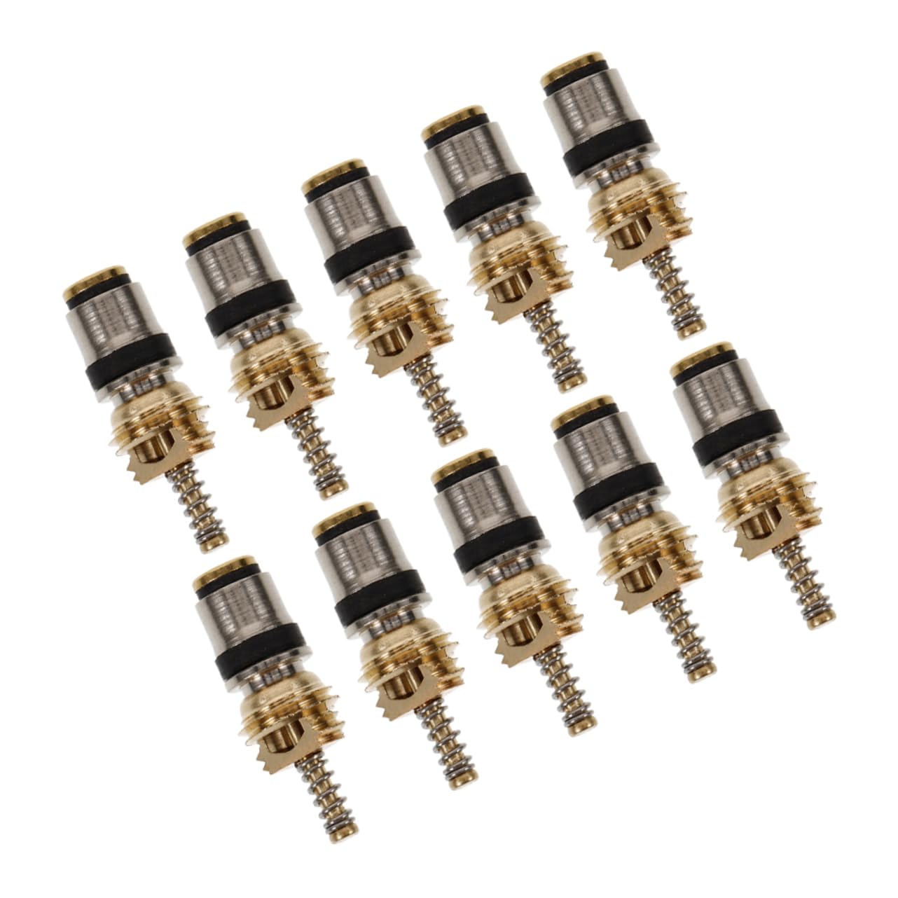 Anneome 10 pezzi Valvole Core per Sistemi Condizionamento Auto Facile Installazione Compatibile con Vari Controllo Della Pressione Materiali Resistenti e Affidabili