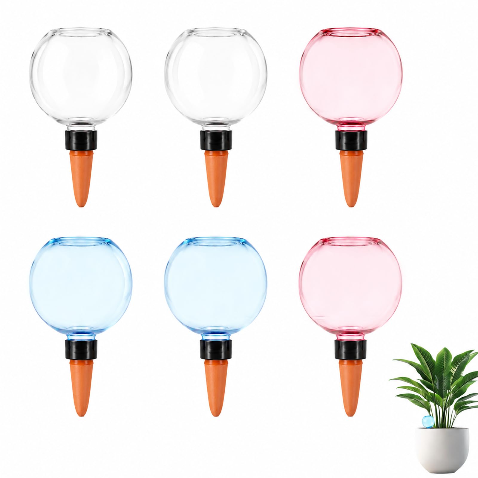 6 Pcs Plant Watering Globes, 500 ML Large Capacity Plant Watering Devices
