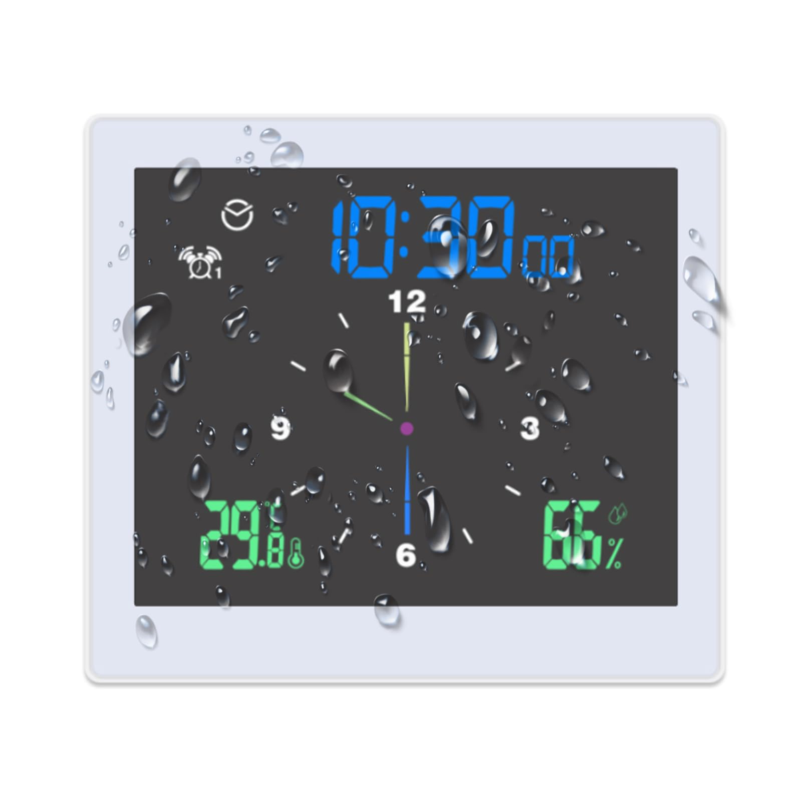 Orologio Da Doccia Digitale ThreeH - Impermeabile, Con Timer, Temperatura, Umidità - Foto 5