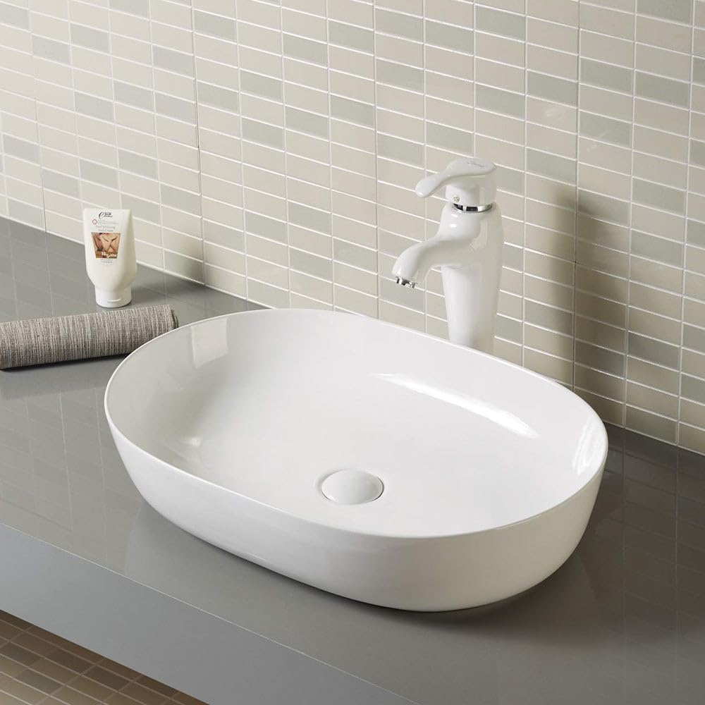 Lavabo en céramique AR005 – Design élégant – Durable et facile à nettoyer