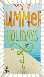 Starfish Seashore Crib Sheets for Boys, Girls Machine Washable Soft Cozy Microfiber Fitted Crib Sheet for Standard Crib and Toddler Mattresses Boys Girls 28x52 Inch