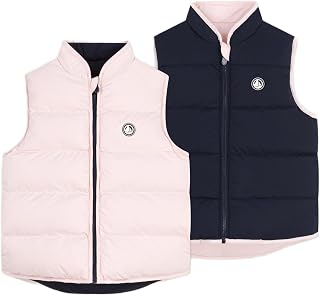 Petit Bateau Piumino per bambini senza maniche bicolore reversibile, BELLE/SMOKING, 5 anni