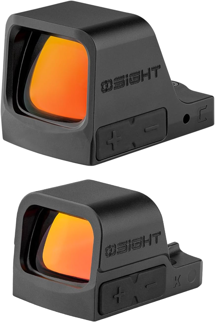 OSIGHT C 3 MOA Dot & 32 MOA Circle Reticle for 407c/507c Footprint Bundled with OSIGHT K 6 MOA Open Reflex Sight with RMSc/K Footprint