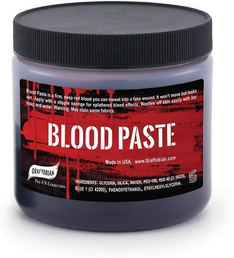 Graftobian Blood Paste 11 oz. Jar for Special FX Moulage Makeup