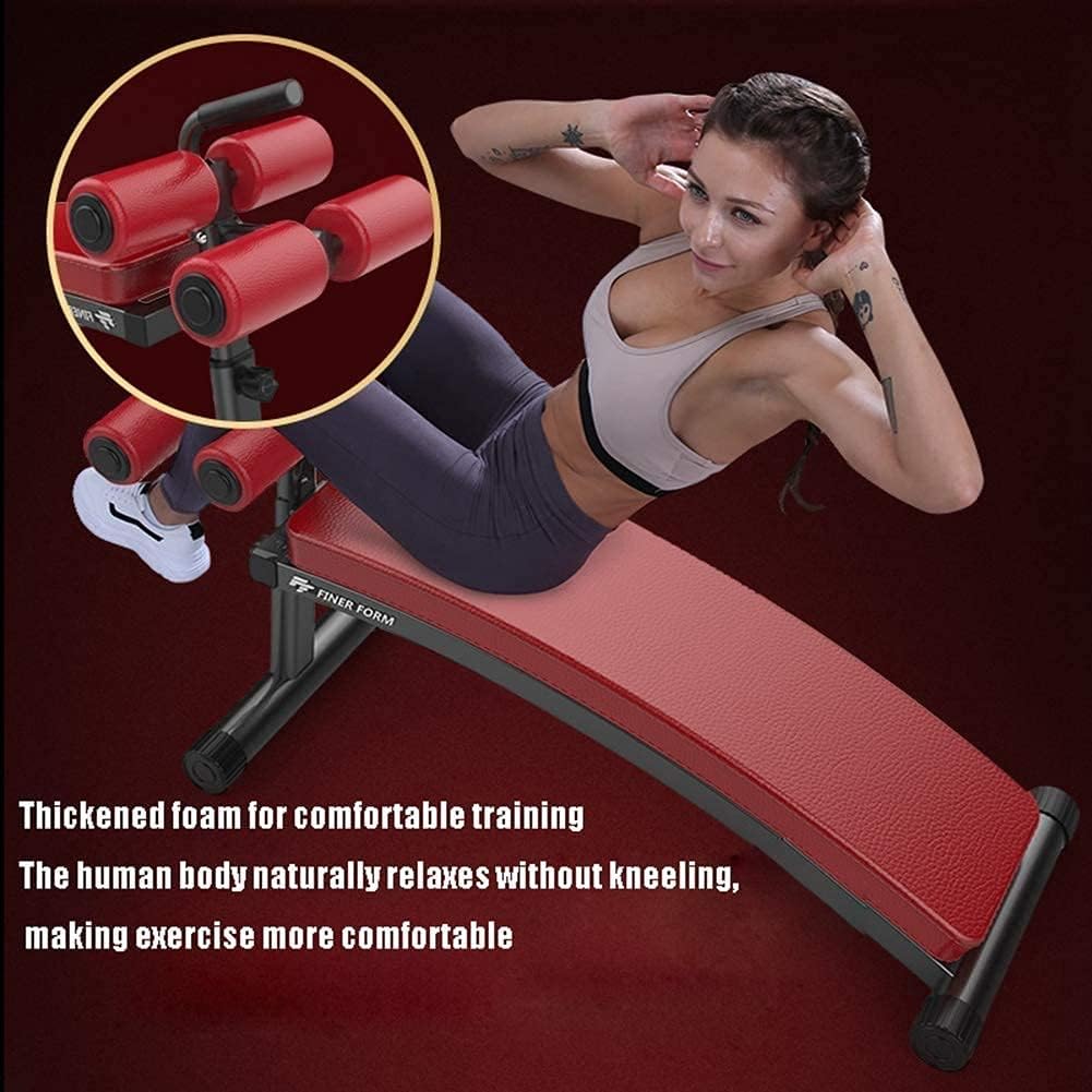 OMaju Fitness Equipment Adjustable Dumbbell Bench Multifunctional Weight Bench, Stool with Dumbbells, Home Movement Abdominals Fitness Equipment Red