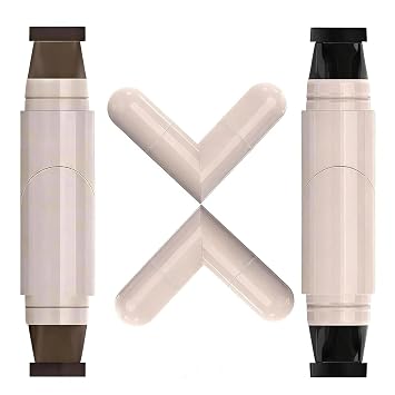 4 PCS Rotating Eyeliner Stamp Pen, Black and Brown Winged Stamps, Easy Application for Symmetrical Eyeliner Looks, Reusable Stamps Design for Precise Winged Eyeliners Creation, Ideal for Daily Makeup