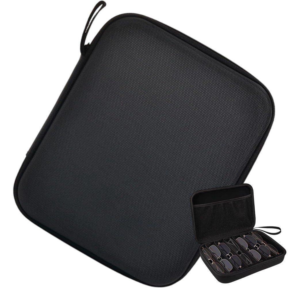 hzzsbu Travel Sunglasses Organizer Case​,​ Hard Shell​ Sunglass Case Glasses Case Holder for Multiple ​Sunglass Eyeglass Storage Box