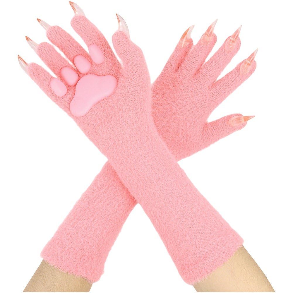 Guantes con uñas largas y garras realistas para disfraces de fiesta