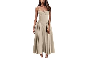Brown Corset Dress with Adjustable Spaghetti Straps for a Versatile Fit