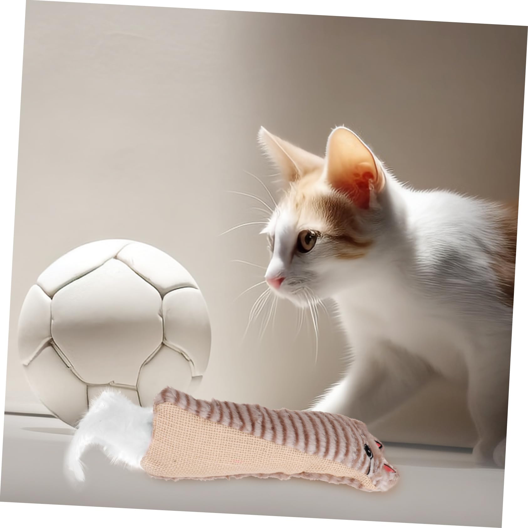 ibasenice Mordre pour Chat Cataire Peluche avec Papier Bruissant pour Nettoyage Design et pour Intérieur