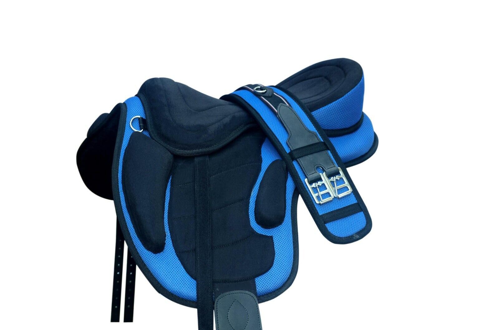 Selle Freemax pour cheval à usage général - Couleur bleue - Taille : siège de 40,6 cm et 43,2 cm disponibles (bleu, 40,6 cm)