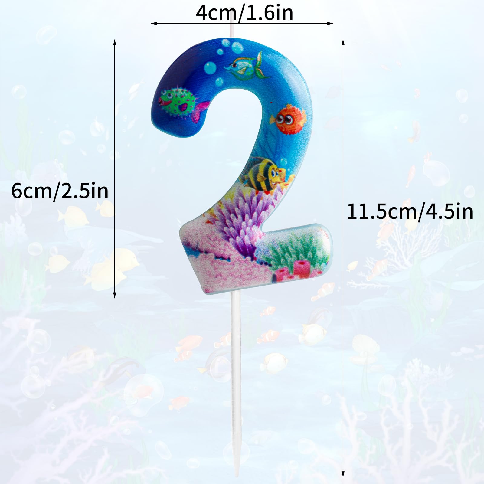 Candeline Compleanno Numero 3 Sfumatura Blu-Rosa Con Glitter Oro - Set Da 7 Pezzi Per Torta 3° Anniversario