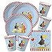 Produktbild DH-Konzept 52-teiliges Party-Set - Der kleine Rabe Socke - Teller Becher Servietten für 16 Kinder