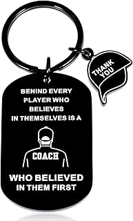 Coach Thank You Appreciation Gifts Football Soccer Volleyball Softball Coach Swim Gifts for Men Him Cheer Present Sports Match Cheer Keyring for Team Baseball Hockey Coach Christmas Retirement Gifts